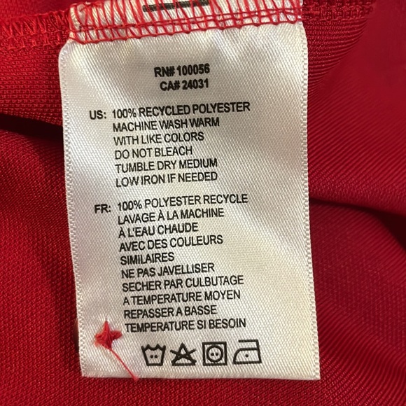 Chick-fil-A TEAM style oobe Recycled Fabric Red Short Sleeve Polo Shirt Medium - Picture 6 of 9
